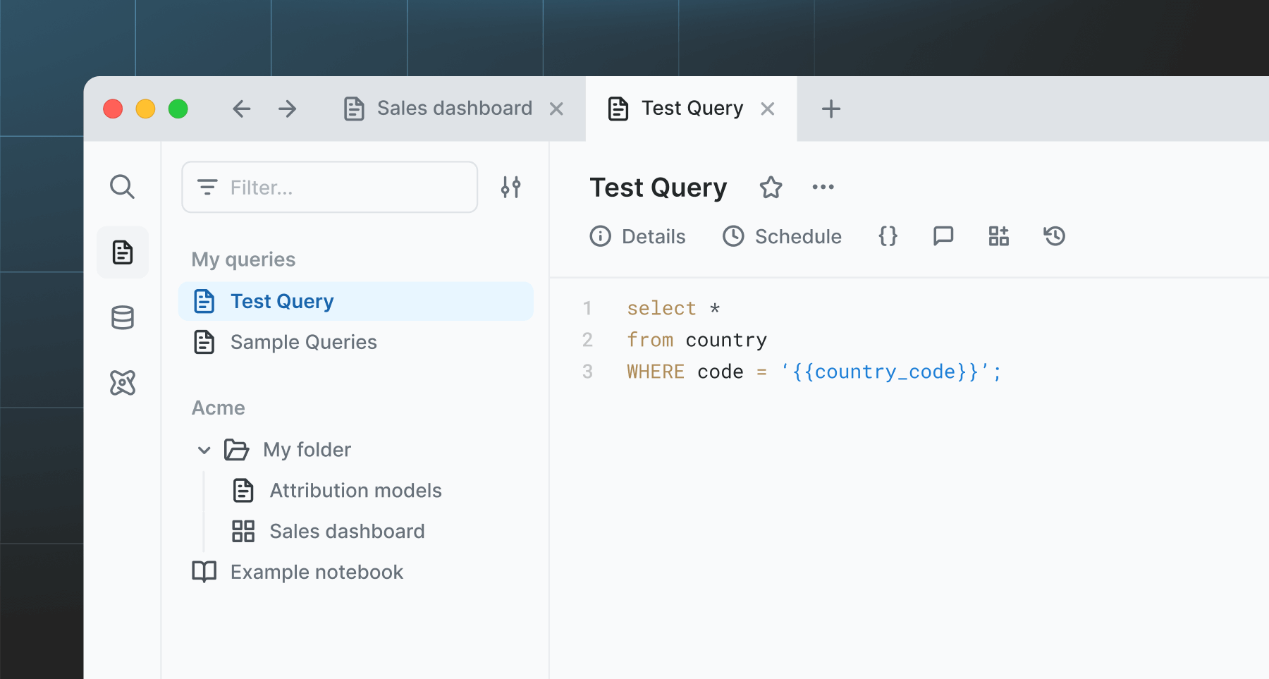 variable query example in SQL complex queries