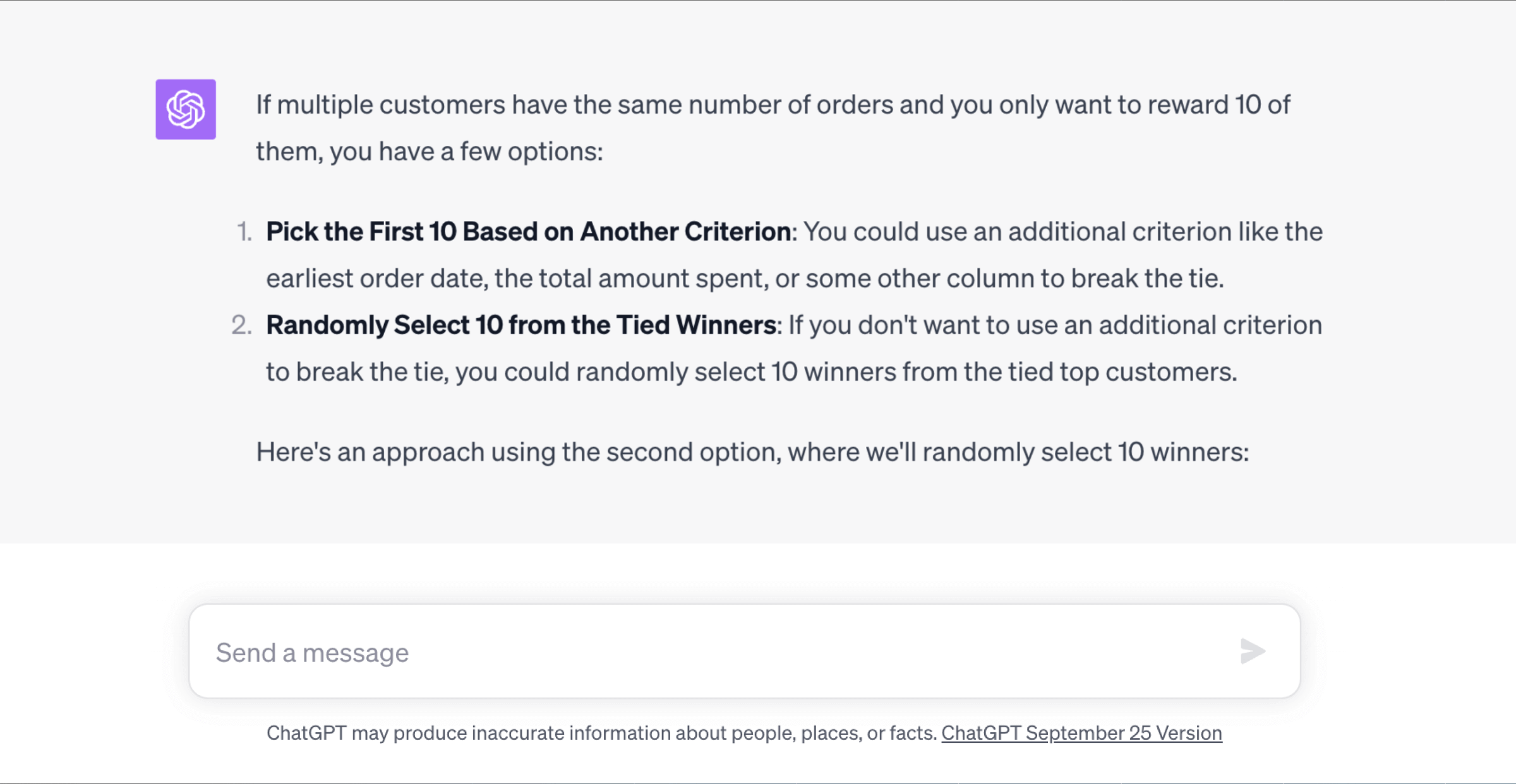 Asking AI to generate SQL queries with functions